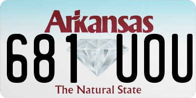 AR license plate 681UOU