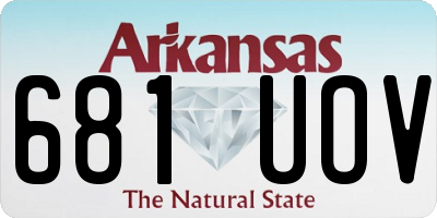 AR license plate 681UOV
