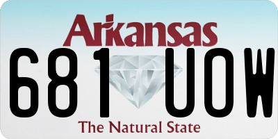 AR license plate 681UOW