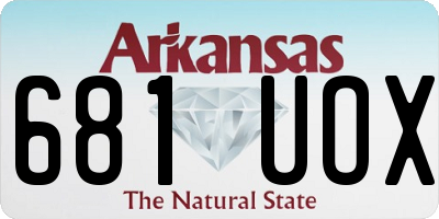 AR license plate 681UOX