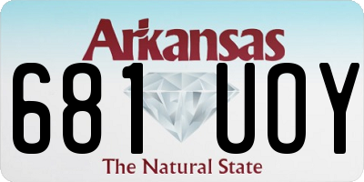 AR license plate 681UOY