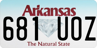 AR license plate 681UOZ