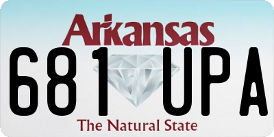 AR license plate 681UPA