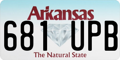 AR license plate 681UPB