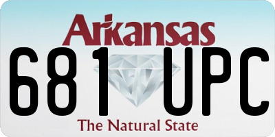 AR license plate 681UPC