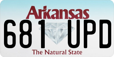 AR license plate 681UPD