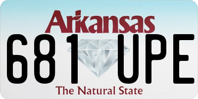 AR license plate 681UPE