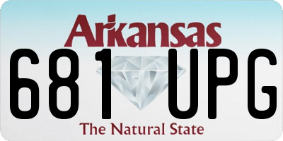 AR license plate 681UPG