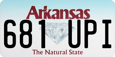 AR license plate 681UPI
