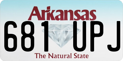 AR license plate 681UPJ