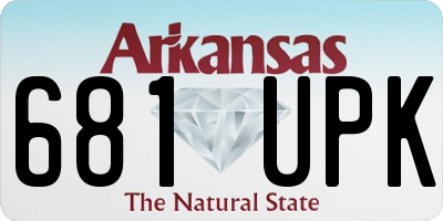 AR license plate 681UPK
