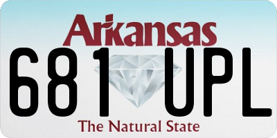 AR license plate 681UPL