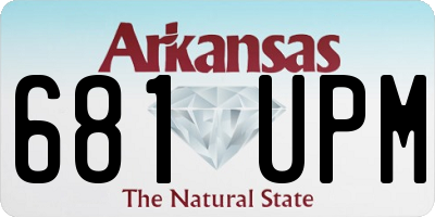 AR license plate 681UPM