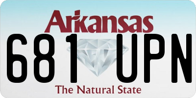 AR license plate 681UPN