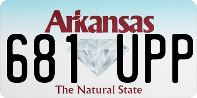 AR license plate 681UPP
