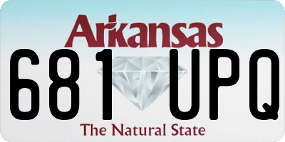 AR license plate 681UPQ