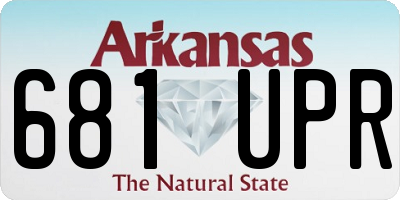 AR license plate 681UPR