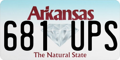 AR license plate 681UPS