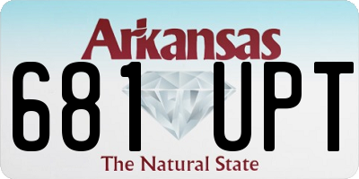 AR license plate 681UPT