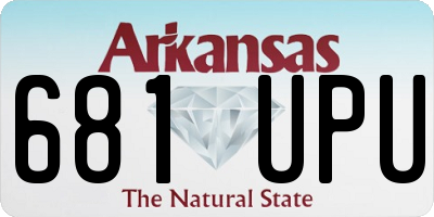 AR license plate 681UPU