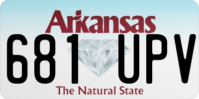 AR license plate 681UPV