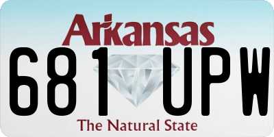 AR license plate 681UPW