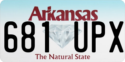 AR license plate 681UPX