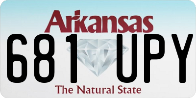 AR license plate 681UPY