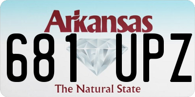AR license plate 681UPZ