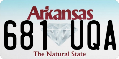 AR license plate 681UQA