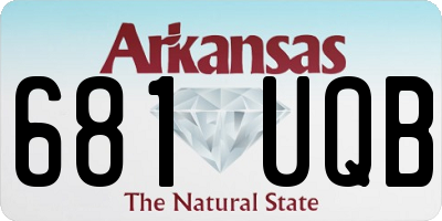 AR license plate 681UQB