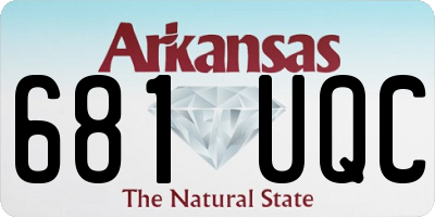 AR license plate 681UQC