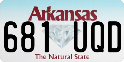 AR license plate 681UQD