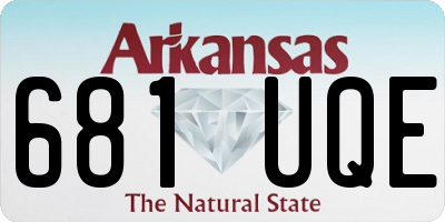 AR license plate 681UQE