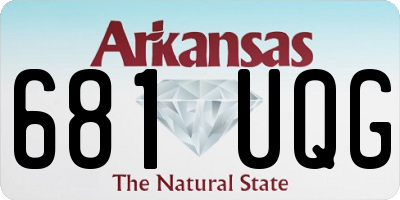 AR license plate 681UQG