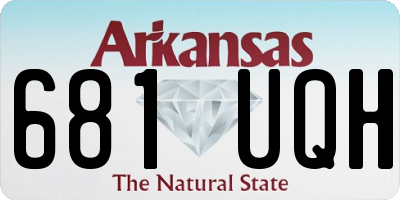 AR license plate 681UQH