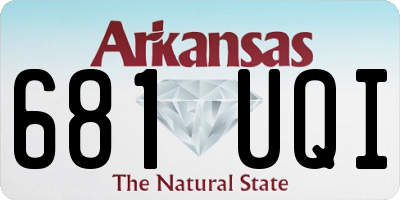 AR license plate 681UQI