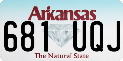 AR license plate 681UQJ
