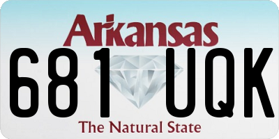 AR license plate 681UQK