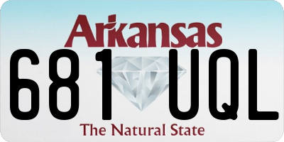AR license plate 681UQL