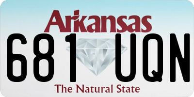 AR license plate 681UQN