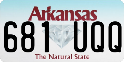 AR license plate 681UQQ