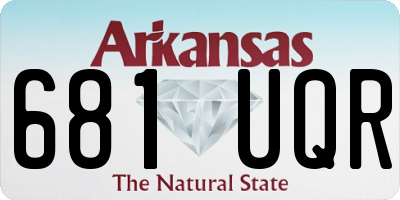AR license plate 681UQR