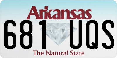 AR license plate 681UQS