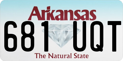 AR license plate 681UQT