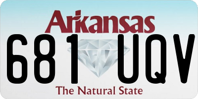 AR license plate 681UQV