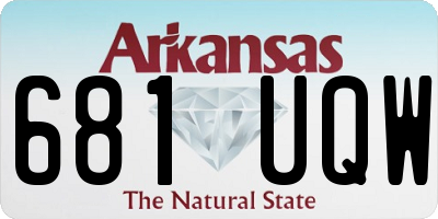 AR license plate 681UQW