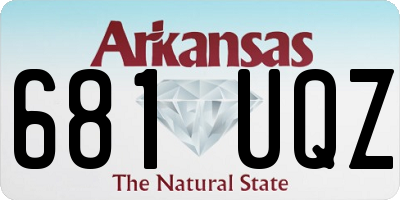 AR license plate 681UQZ