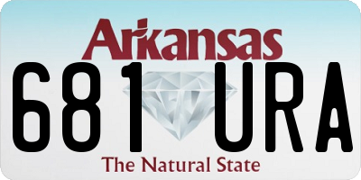 AR license plate 681URA