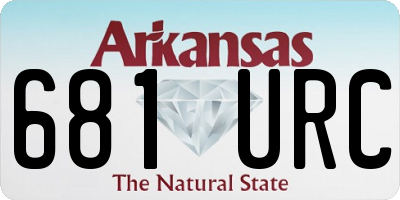 AR license plate 681URC